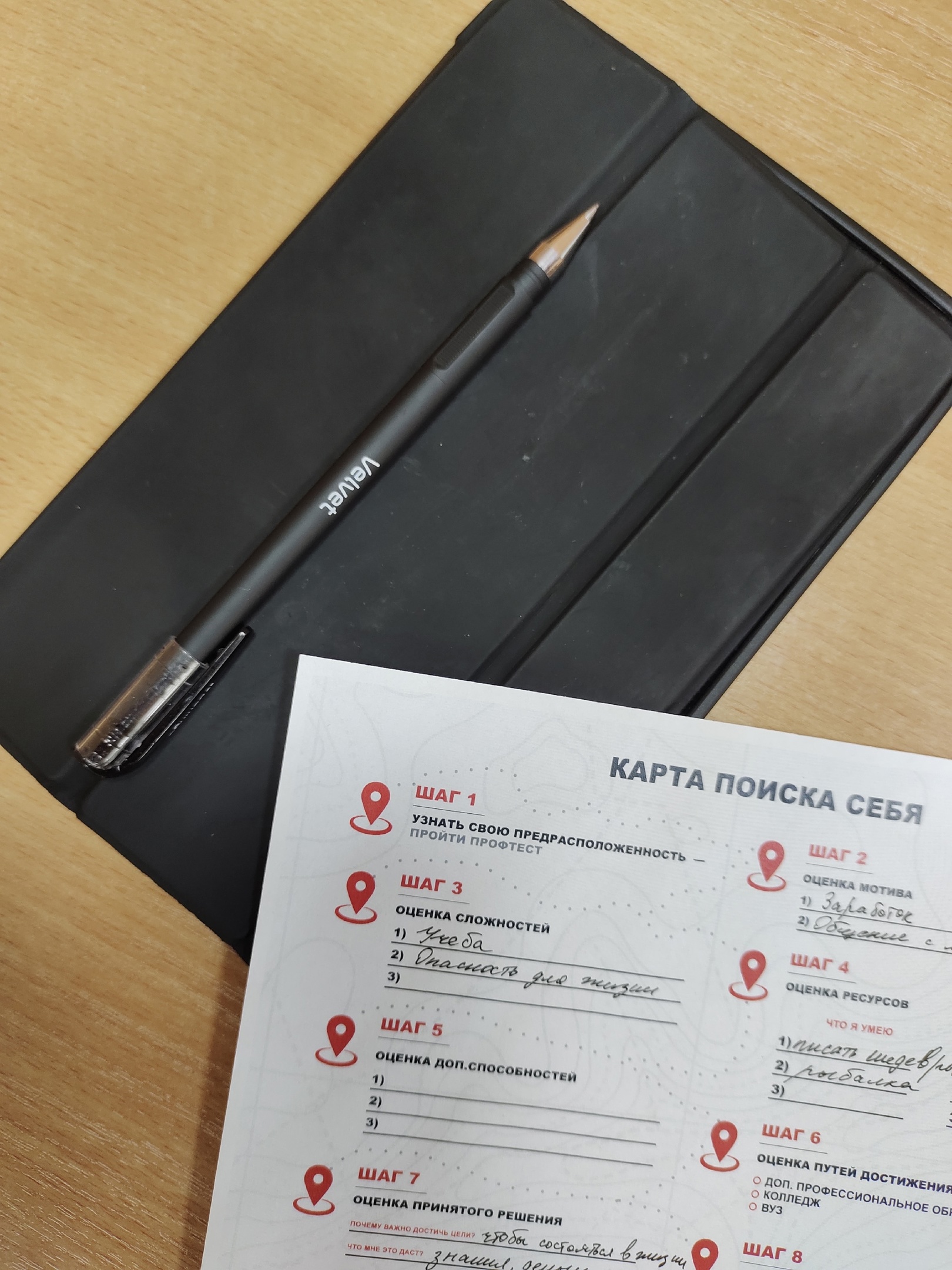 Мастер-класс по профориентации &amp;quot;Карта поиска себя&amp;quot;.